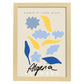 Lamina artistica decorativa con ilustración de Argelia flores-Artwork-Nacnic-A4-Marco Madera clara-Nacnic Estudio SL