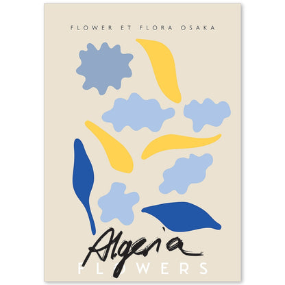 Lamina artistica decorativa con ilustración de Argelia flores-Artwork-Nacnic-A4-Sin marco-Nacnic Estudio SL