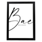 Lamina artistica decorativa con ilustración de bae estilo Mensaje inspiracional-Artwork-Nacnic-A4-Marco Negro-Nacnic Estudio SL