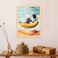 Lamina artistica decorativa con ilustración de Banana estilo Collage-Artwork-Nacnic-Nacnic Estudio SL