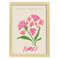 Lamina artistica decorativa con ilustración de Basilea de diseño floral abstracto-Artwork-Nacnic-A3-Marco Madera clara-Nacnic Estudio SL