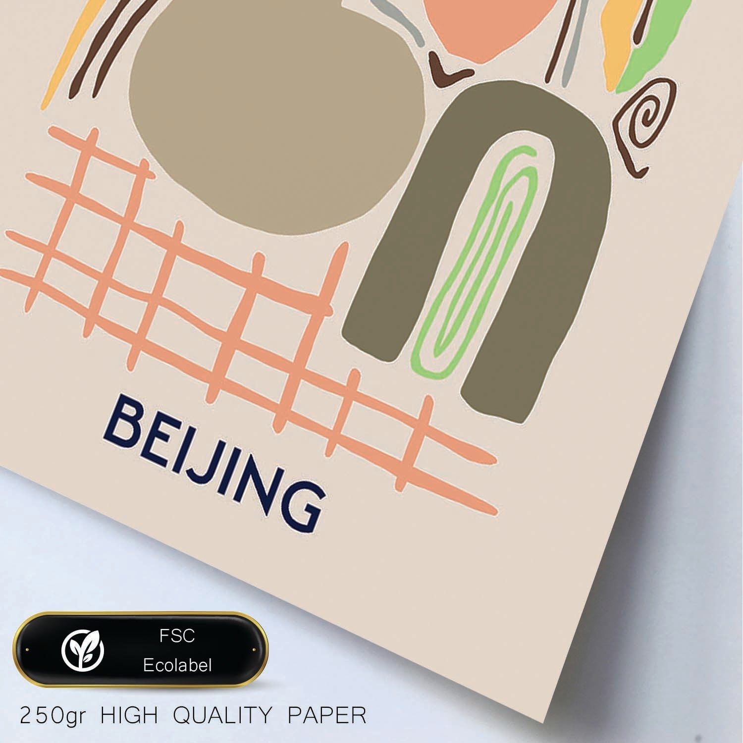 Lamina artistica decorativa con ilustración de Beijing-Artwork-Nacnic-Nacnic Estudio SL