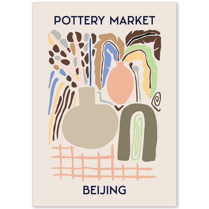 Lamina artistica decorativa con ilustración de Beijing-Artwork-Nacnic-A4-Sin marco-Nacnic Estudio SL