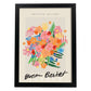 Lamina artistica decorativa con ilustración de Blossom Basket London estilo Abstracto-Artwork-Nacnic-A4-Marco Negro-Nacnic Estudio SL