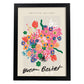 Lamina artistica decorativa con ilustración de Blossom Cesta Accra estilo Abstracto-Artwork-Nacnic-A3-Marco Negro-Nacnic Estudio SL