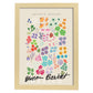 Lamina artistica decorativa con ilustración de Blossom Cesta México estilo Abstracto-Artwork-Nacnic-A3-Marco Madera clara-Nacnic Estudio SL