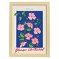 Lamina artistica decorativa con ilustración de Blumenau et Market Berlin-Artwork-Nacnic-A4-Marco Madera clara-Nacnic Estudio SL