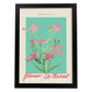 Lamina artistica decorativa con ilustración de Blumenau et Market Bruselas-Artwork-Nacnic-A3-Marco Negro-Nacnic Estudio SL