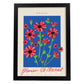 Lamina artistica decorativa con ilustración de Blumenau et Market Moskau-Artwork-Nacnic-A4-Marco Negro-Nacnic Estudio SL