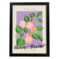 Lamina artistica decorativa con ilustración de Cesta de agricultores Barcelona-Artwork-Nacnic-A3-Marco Negro-Nacnic Estudio SL