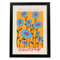 Lamina artistica decorativa con ilustración de Ciudad de México florales-Artwork-Nacnic-A3-Marco Negro-Nacnic Estudio SL