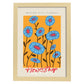 Lamina artistica decorativa con ilustración de Ciudad de México florales-Artwork-Nacnic-A4-Marco Madera clara-Nacnic Estudio SL