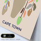 Lamina artistica decorativa con ilustración de Ciudad del Cabo-Artwork-Nacnic-Nacnic Estudio SL