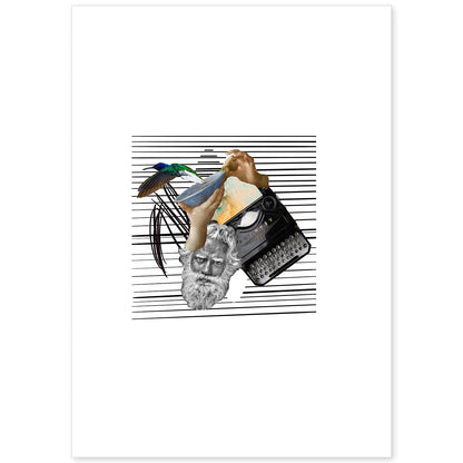 Lamina artistica decorativa con ilustración de Collage 11 estilo Collage-Artwork-Nacnic-A4-Sin marco-Nacnic Estudio SL