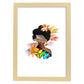 Lamina artistica decorativa con ilustración de Collage 16 estilo Collage-Artwork-Nacnic-A4-Marco Madera clara-Nacnic Estudio SL