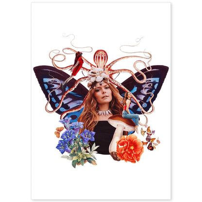 Lamina artistica decorativa con ilustración de Collage 6 estilo Collage-Artwork-Nacnic-A4-Sin marco-Nacnic Estudio SL