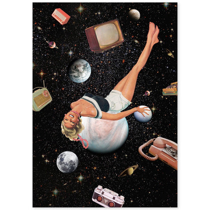 Lamina artistica decorativa con ilustración de Collage surrealista 32 estilo Collage-Artwork-Nacnic-A4-Sin marco-Nacnic Estudio SL