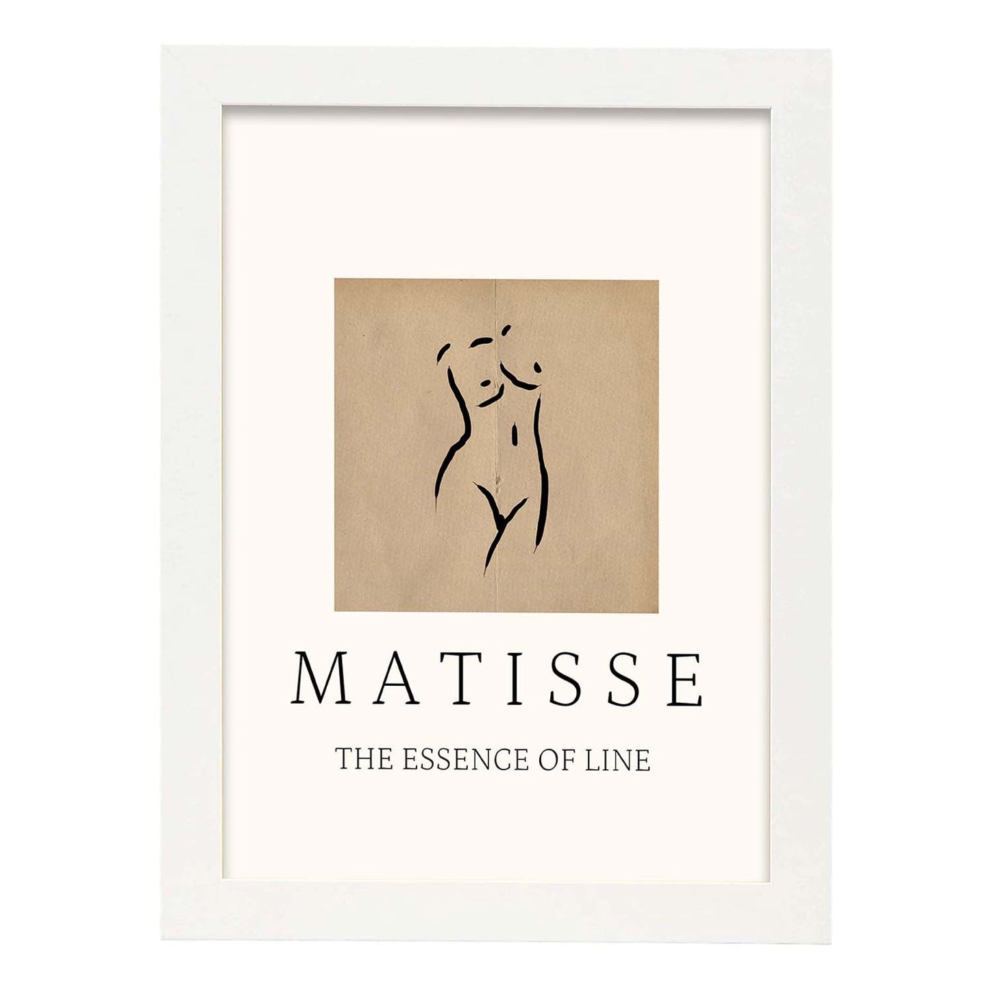 Lamina artistica decorativa con ilustración de Desnudos Matisse 02 estilo fauvista-Artwork-Nacnic-A3-Marco Blanco-Nacnic Estudio SL