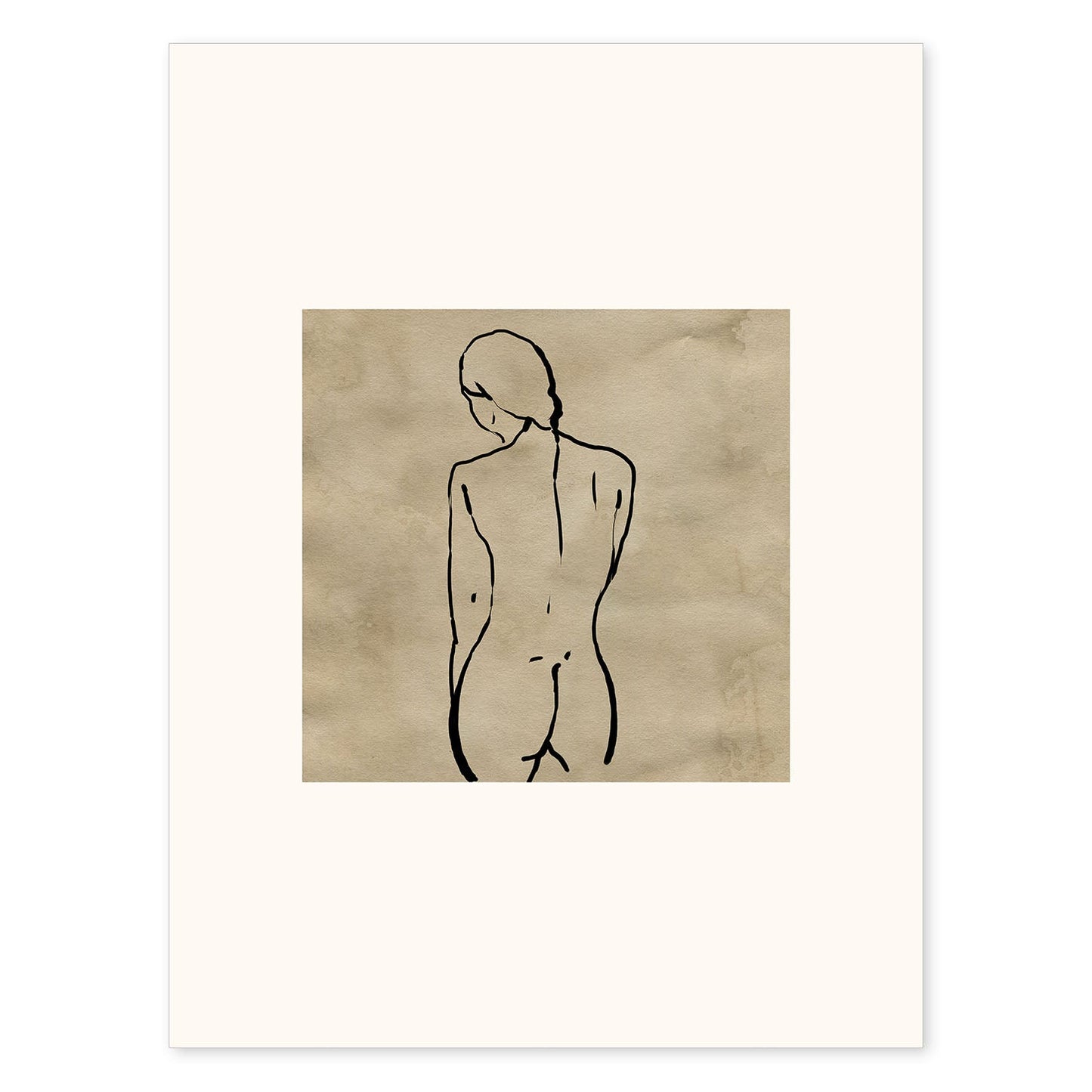 Lamina artistica decorativa con ilustración de Desnudos Matisse 04 estilo fauvista-Artwork-Nacnic-A4-Sin marco-Nacnic Estudio SL
