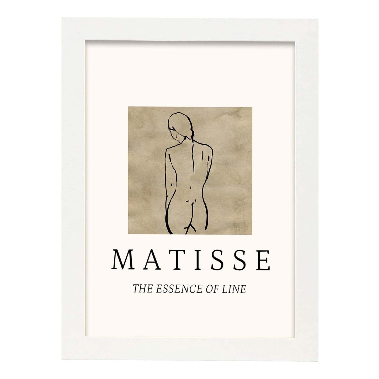 Lamina artistica decorativa con ilustración de Desnudos Matisse 05 estilo fauvista-Artwork-Nacnic-A3-Marco Blanco-Nacnic Estudio SL