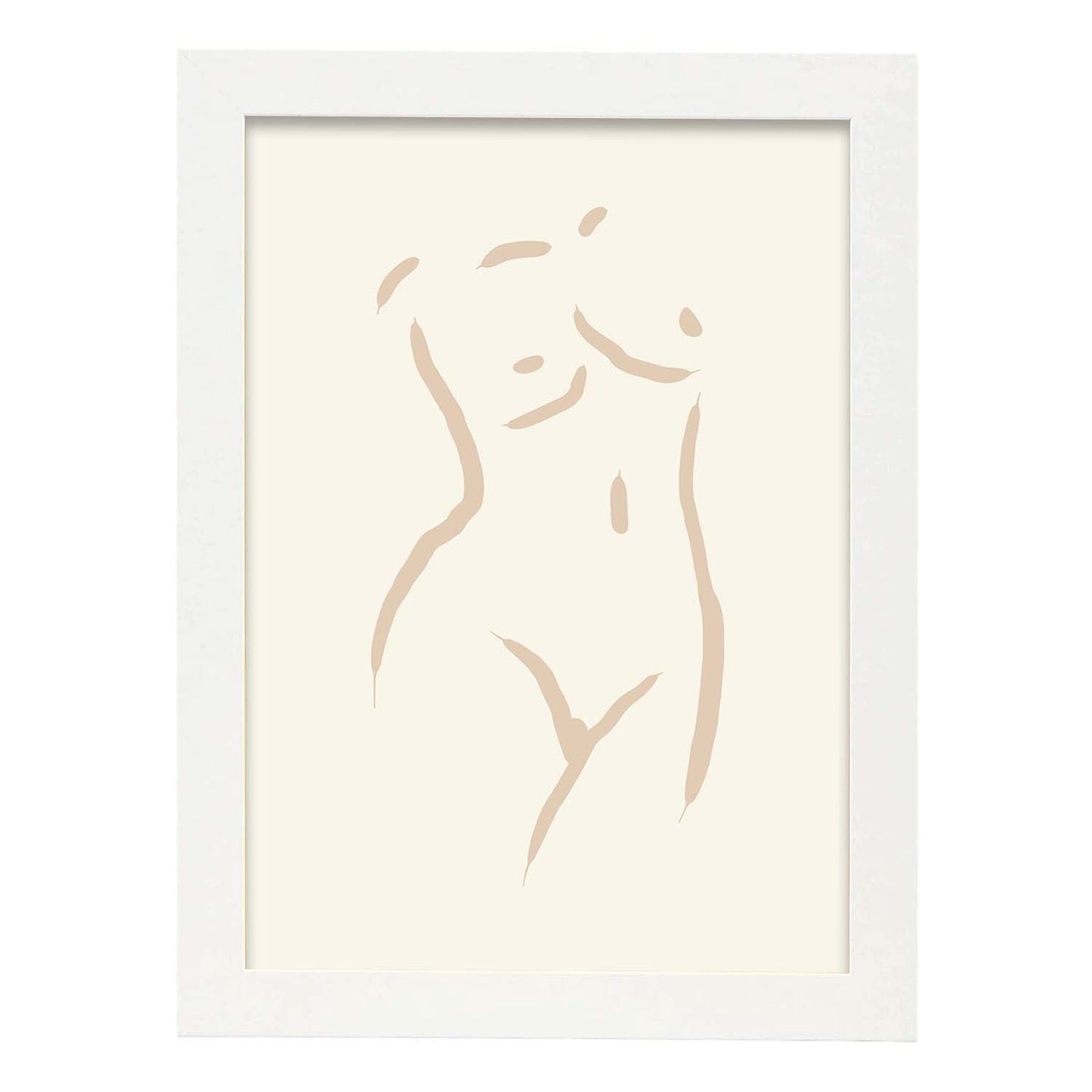 Lamina artistica decorativa con ilustración de Desnudos Matisse 06 estilo fauvista-Artwork-Nacnic-A3-Marco Blanco-Nacnic Estudio SL
