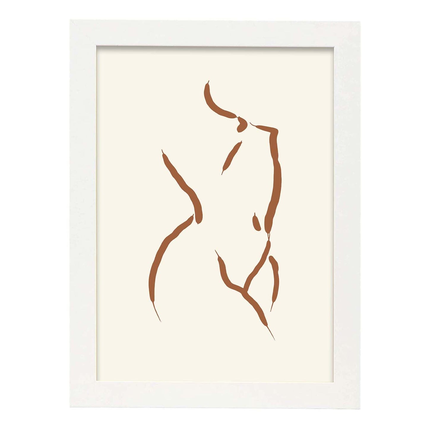 Lamina artistica decorativa con ilustración de Desnudos Matisse 07 estilo fauvista-Artwork-Nacnic-A3-Marco Blanco-Nacnic Estudio SL