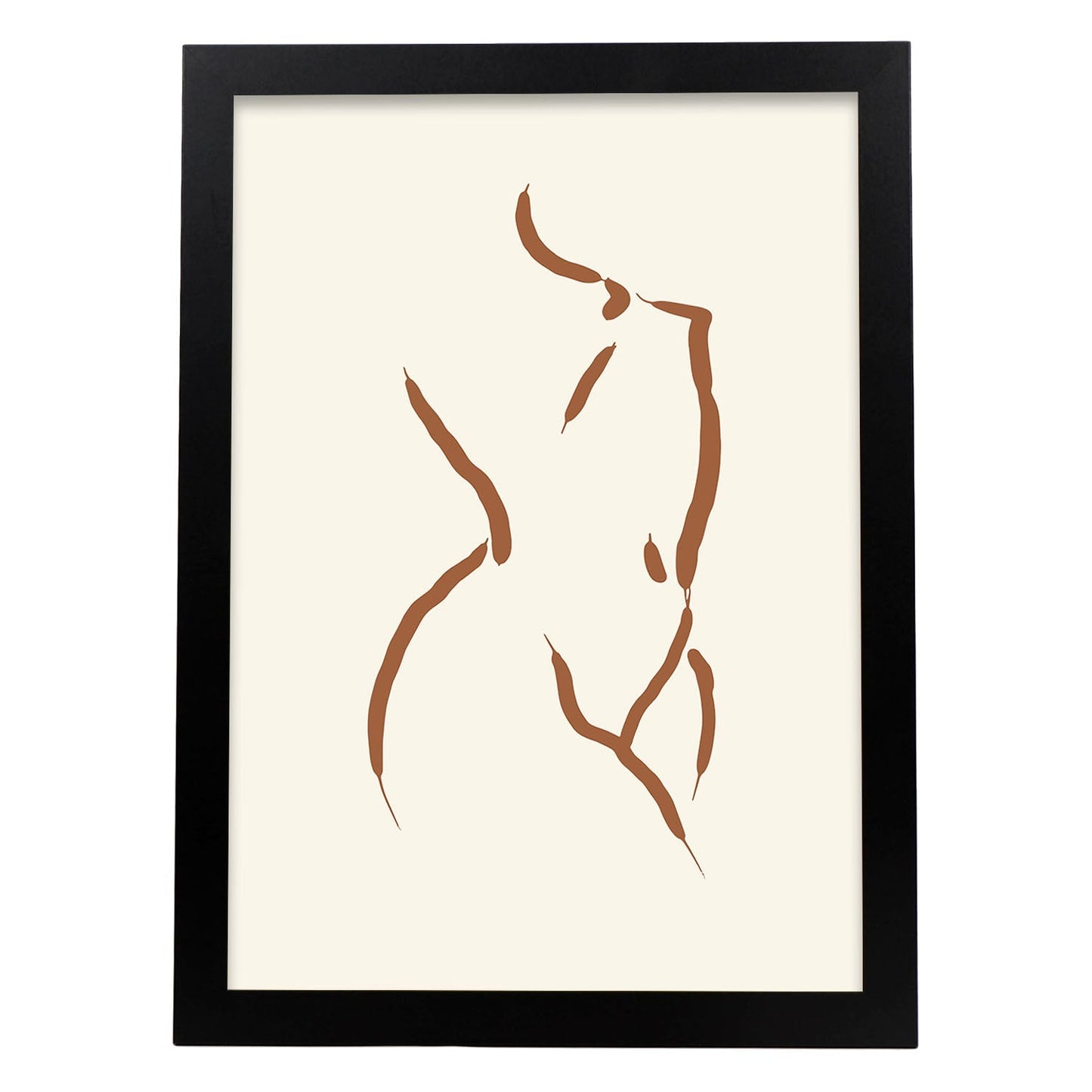 Lamina artistica decorativa con ilustración de Desnudos Matisse 07 estilo fauvista-Artwork-Nacnic-A3-Marco Negro-Nacnic Estudio SL