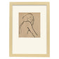 Lamina artistica decorativa con ilustración de Desnudos Matisse 08 estilo fauvista-Artwork-Nacnic-A4-Marco Madera clara-Nacnic Estudio SL