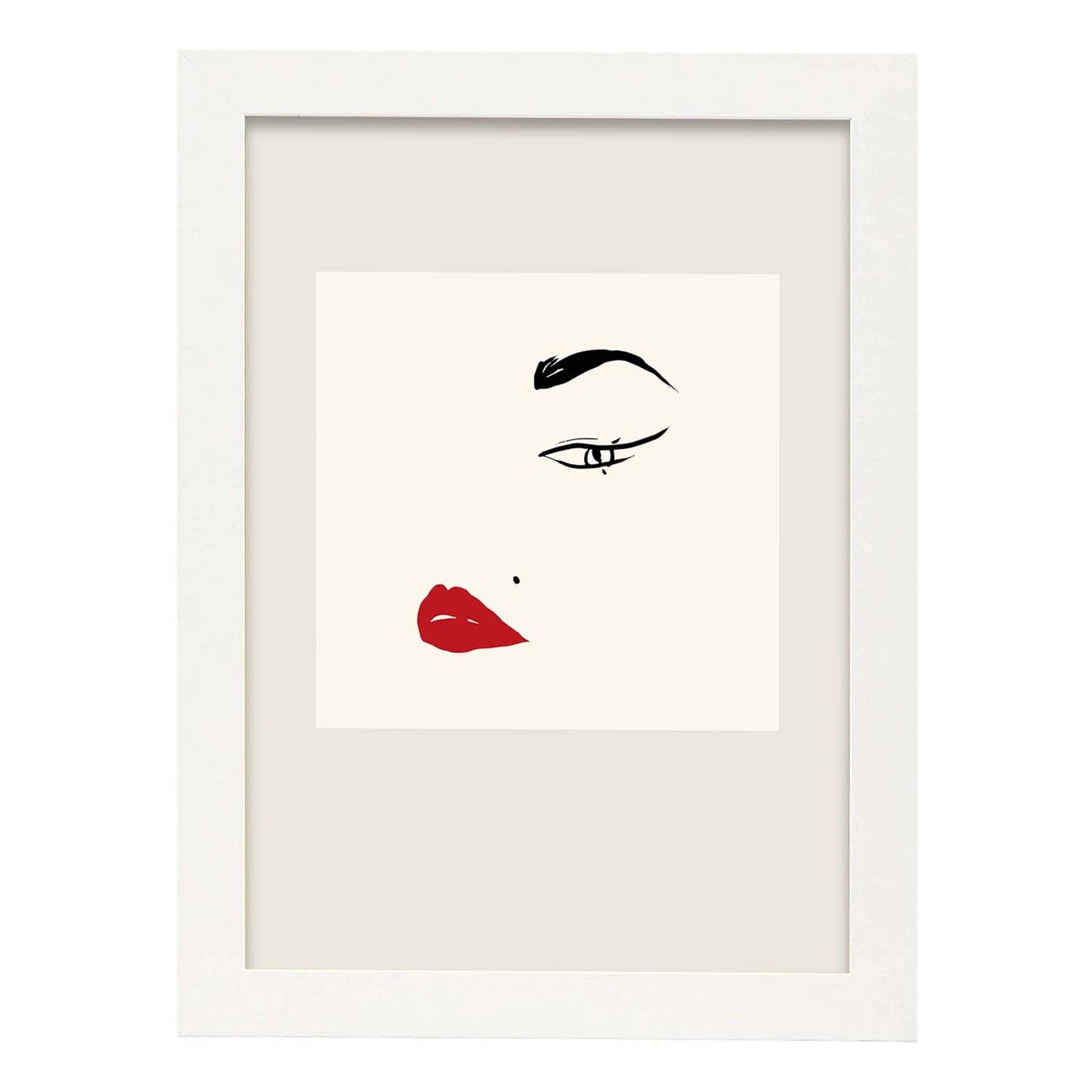 Lamina artistica decorativa con ilustración de Desnudos Matisse 11 estilo fauvista-Artwork-Nacnic-A3-Marco Blanco-Nacnic Estudio SL