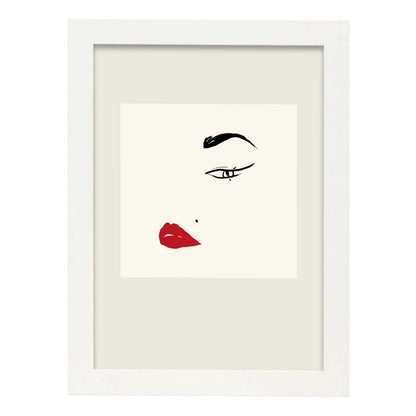 Lamina artistica decorativa con ilustración de Desnudos Matisse 11 estilo fauvista-Artwork-Nacnic-A4-Marco Blanco-Nacnic Estudio SL