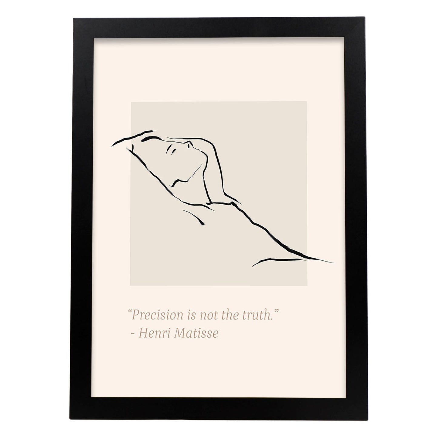 Lamina artistica decorativa con ilustración de Desnudos Matisse 14 estilo fauvista-Artwork-Nacnic-A3-Marco Negro-Nacnic Estudio SL