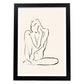 Lamina artistica decorativa con ilustración de Desnudos Matisse 16 estilo fauvista-Artwork-Nacnic-A3-Marco Negro-Nacnic Estudio SL