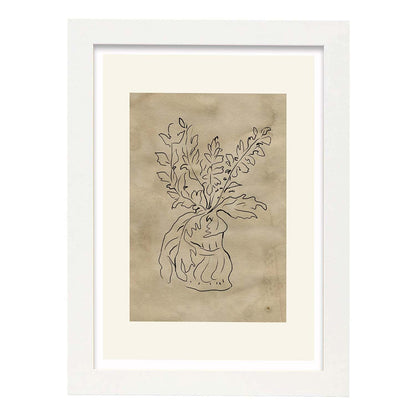 Lamina artistica decorativa con ilustración de Desnudos Matisse 17 estilo fauvista-Artwork-Nacnic-A4-Marco Blanco-Nacnic Estudio SL