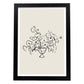 Lamina artistica decorativa con ilustración de Desnudos Matisse 18 estilo fauvista-Artwork-Nacnic-A4-Marco Negro-Nacnic Estudio SL