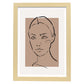 Lamina artistica decorativa con ilustración de Desnudos Matisse 19 estilo fauvista-Artwork-Nacnic-A4-Marco Madera clara-Nacnic Estudio SL