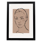 Lamina artistica decorativa con ilustración de Desnudos Matisse 19 estilo fauvista-Artwork-Nacnic-A4-Marco Negro-Nacnic Estudio SL