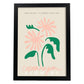 Lamina artistica decorativa con ilustración de Diseño abstracto de flor Copenhague-Artwork-Nacnic-A3-Marco Negro-Nacnic Estudio SL