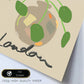 Lamina artistica decorativa con ilustración de Diseño abstracto de flor LONDRES-Artwork-Nacnic-Nacnic Estudio SL