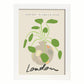 Lamina artistica decorativa con ilustración de Diseño abstracto de flor LONDRES-Artwork-Nacnic-A3-Marco Blanco-Nacnic Estudio SL