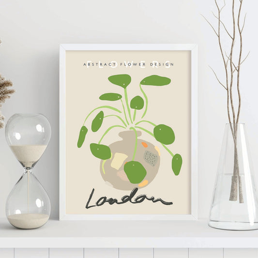 Lamina artistica decorativa con ilustración de Diseño abstracto de flor LONDRES-Artwork-Nacnic-Nacnic Estudio SL