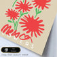 Lamina artistica decorativa con ilustración de Diseño abstracto de flor México-Artwork-Nacnic-Nacnic Estudio SL