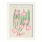 Lamina artistica decorativa con ilustración de Diseño abstracto de flor París-Artwork-Nacnic-A3-Marco Blanco-Nacnic Estudio SL