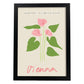 Lamina artistica decorativa con ilustración de Diseño abstracto de flor Viena-Artwork-Nacnic-A3-Marco Negro-Nacnic Estudio SL