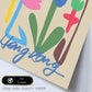 Lamina artistica decorativa con ilustración de Diseño de flor abstracto Hong Kong-Artwork-Nacnic-Nacnic Estudio SL