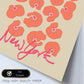 Lamina artistica decorativa con ilustración de Diseño de flor abstracto Nueva York-Artwork-Nacnic-Nacnic Estudio SL
