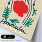 Lamina artistica decorativa con ilustración de Diseño floral abstracto Honolulu-Artwork-Nacnic-Nacnic Estudio SL