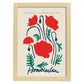 Lamina artistica decorativa con ilustración de Diseño floral abstracto Honolulu-Artwork-Nacnic-A4-Marco Madera clara-Nacnic Estudio SL