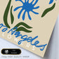 Lamina artistica decorativa con ilustración de Diseño floral abstracto Los Ángeles-Artwork-Nacnic-Nacnic Estudio SL
