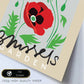 Lamina artistica decorativa con ilustración de Exposición de arte floral Bruselas-Artwork-Nacnic-Nacnic Estudio SL