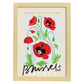Lamina artistica decorativa con ilustración de Exposición de arte floral Bruselas-Artwork-Nacnic-A3-Marco Madera clara-Nacnic Estudio SL